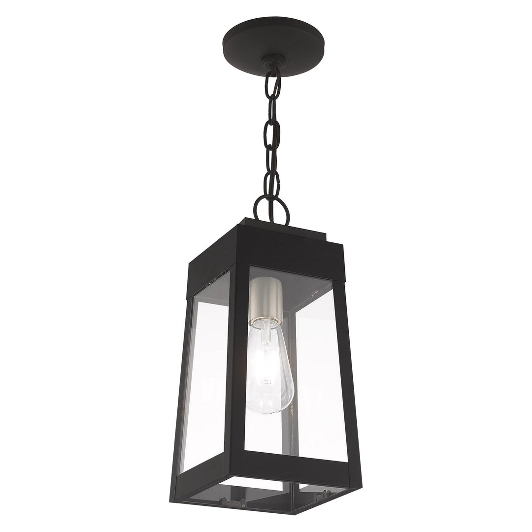 ##Antique Hardware## 1 Light Black Outdoor Pendant Lantern