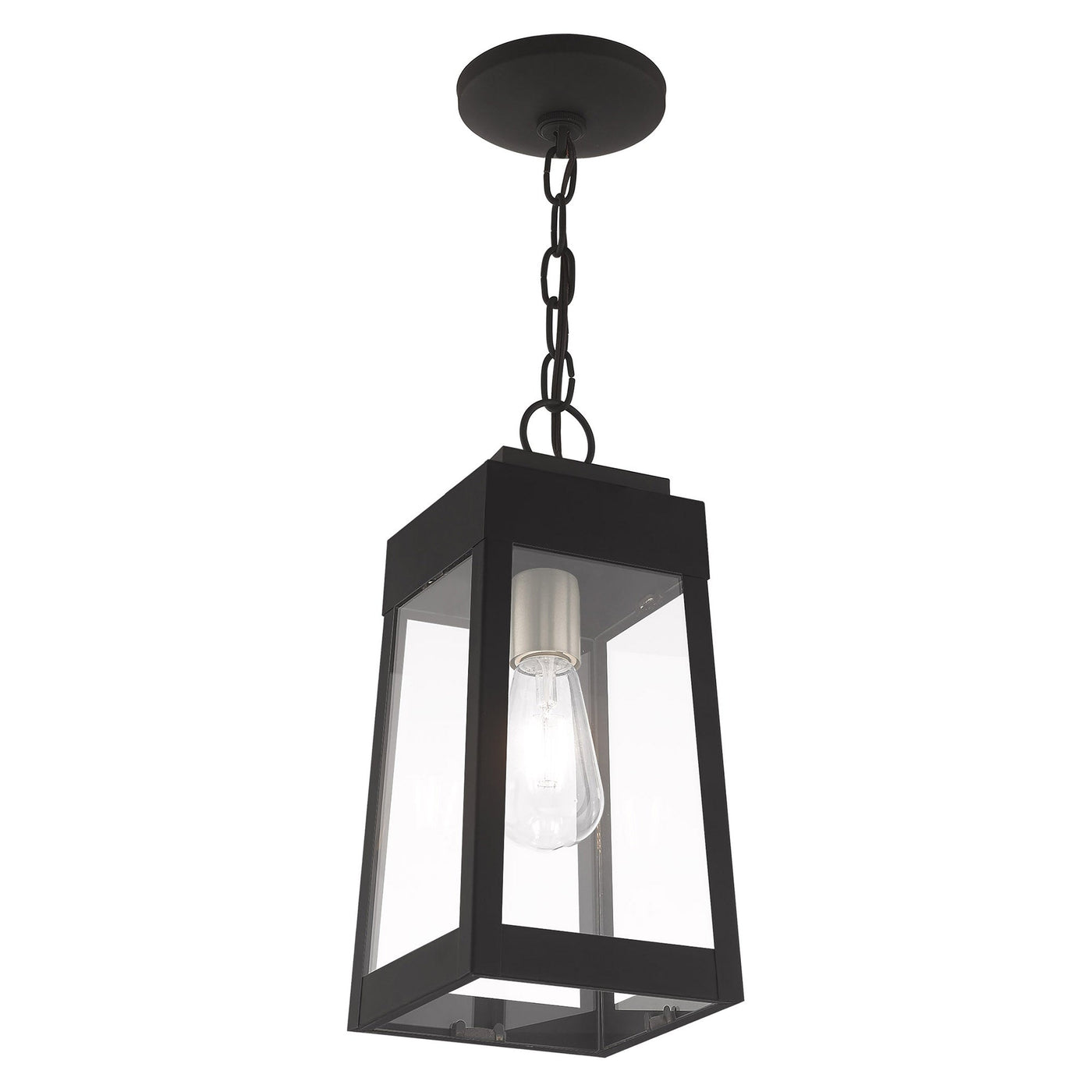 ##Antique Hardware## 1 Light Black Outdoor Pendant Lantern