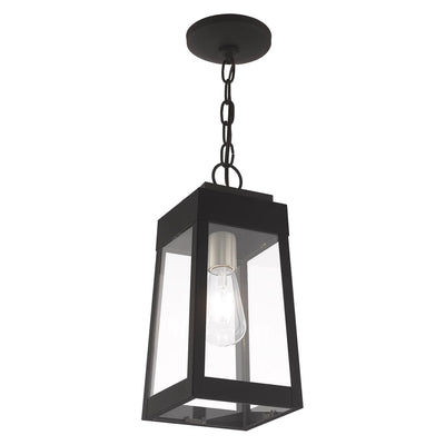 ##Antique Hardware## 1 Light Black Outdoor Pendant Lantern
