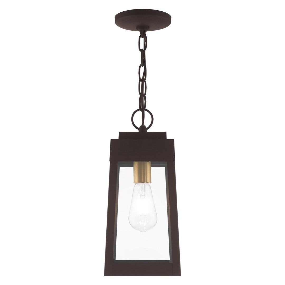 ##Antique Hardware## 1 Light Bronze Outdoor Pendant Lantern