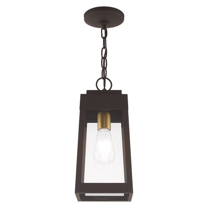 ##Antique Hardware## 1 Light Bronze Outdoor Pendant Lantern