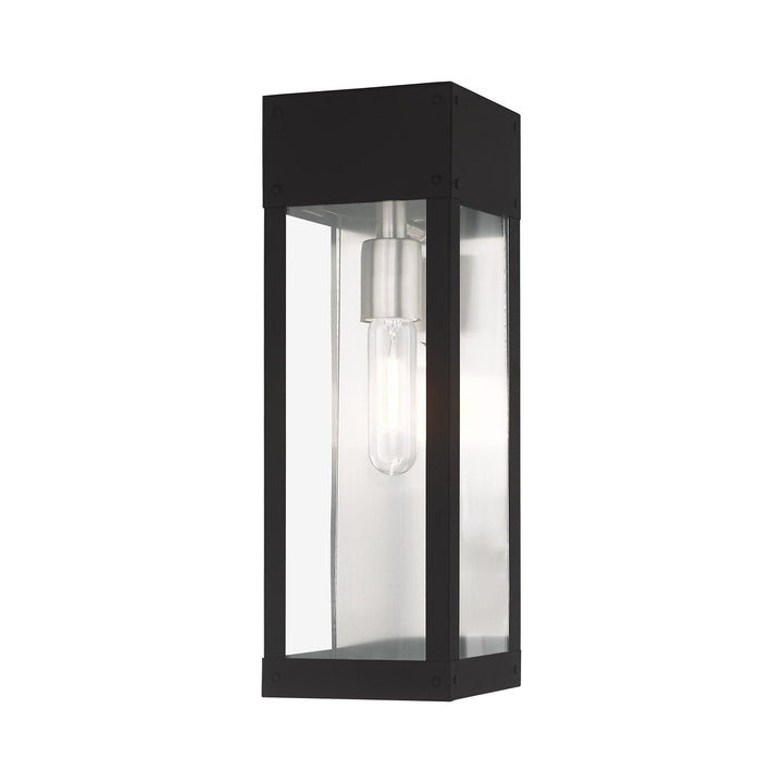 ##Antique Hardware## 1 Light Black Outdoor Wall Lantern