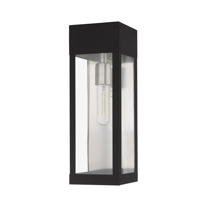 ##Antique Hardware## 1 Light Black Outdoor Wall Lantern
