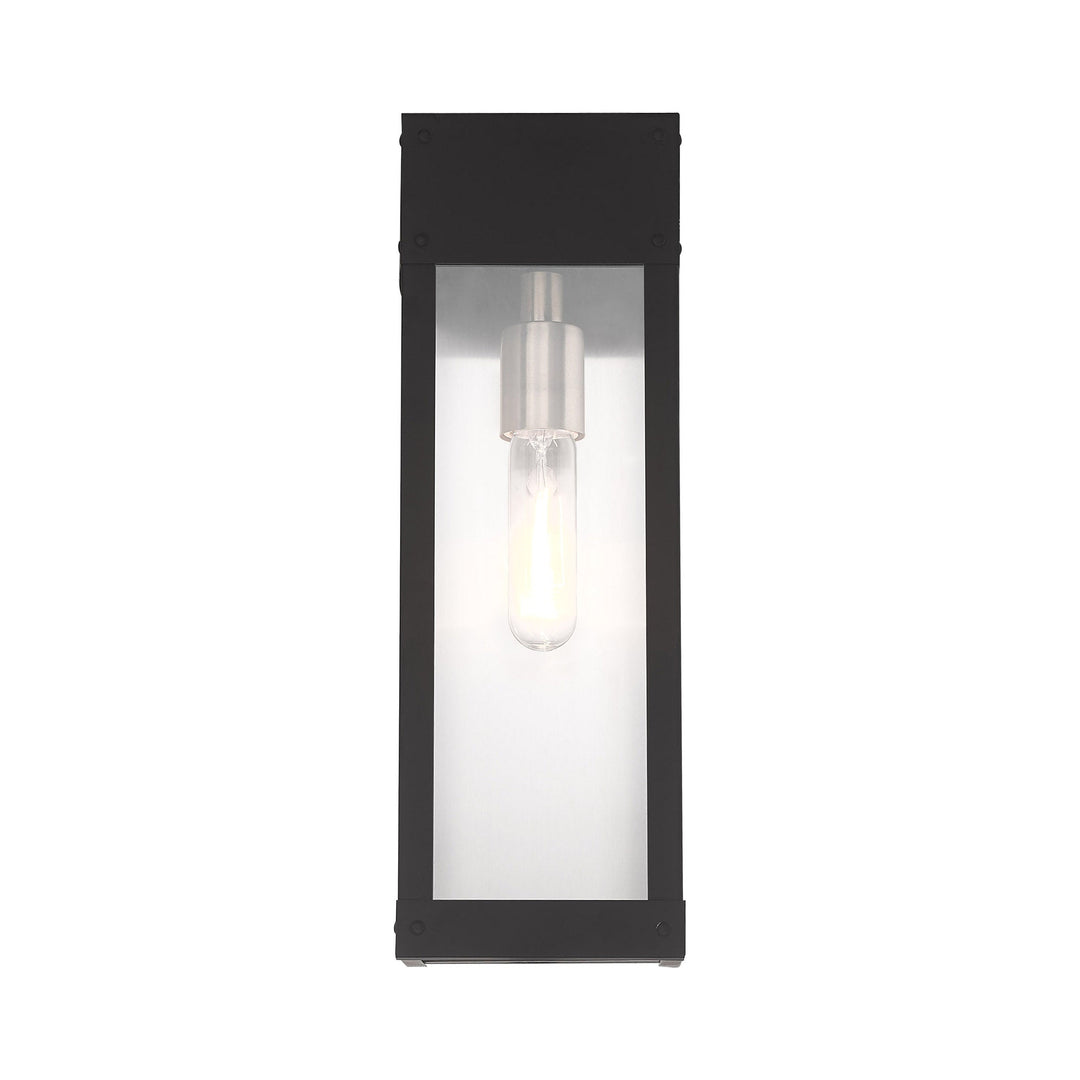 ##Antique Hardware## 1 Light Black Outdoor Wall Lantern