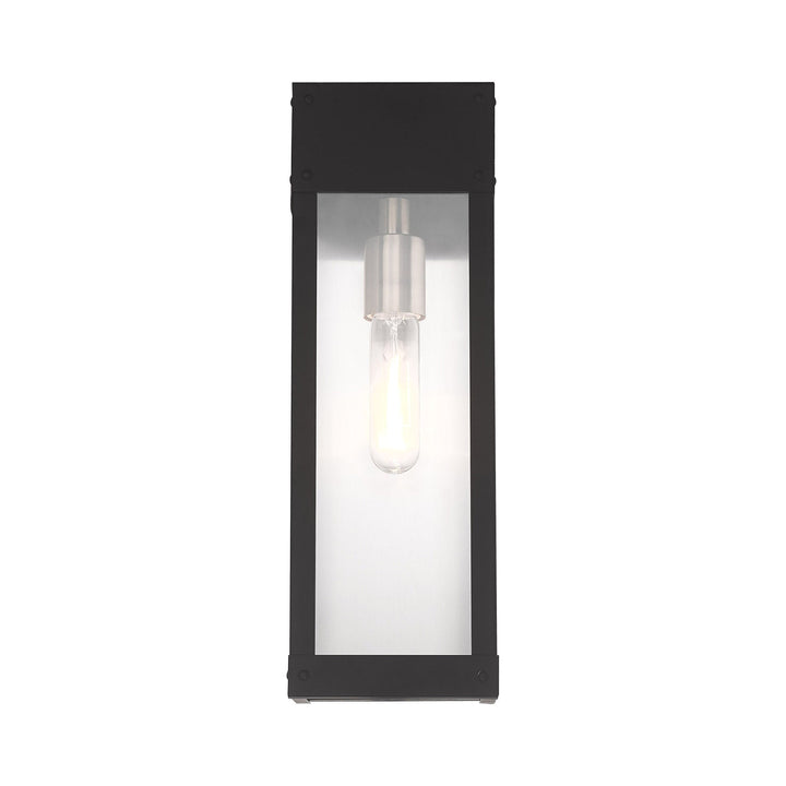 ##Antique Hardware## 1 Light Black Outdoor Wall Lantern