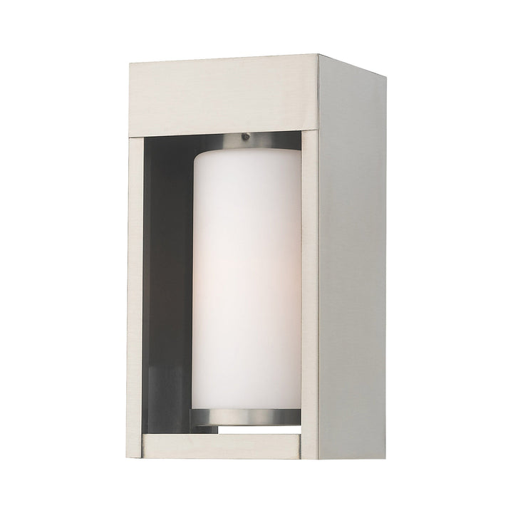 Antique Hardware 1 Light Brushed Nickel Outdoor Wall Lantern Exterior