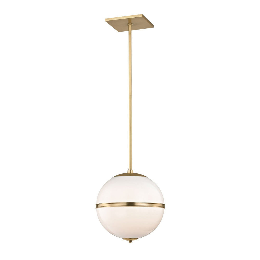 ##Antique Hardware## Brian Patrick Flynn Truax 1 Light Aged Brass Mini Pendant