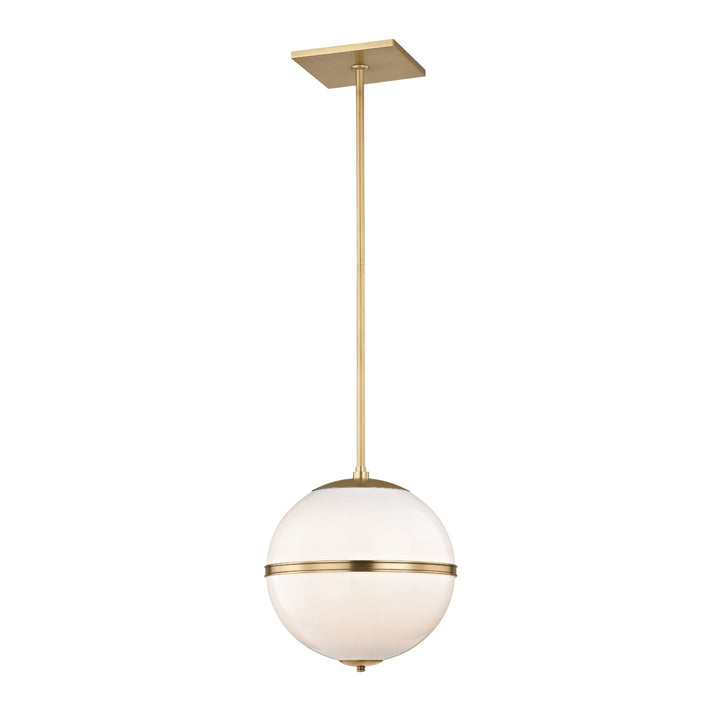 ##Antique Hardware## Brian Patrick Flynn Truax 1 Light Aged Brass Mini Pendant