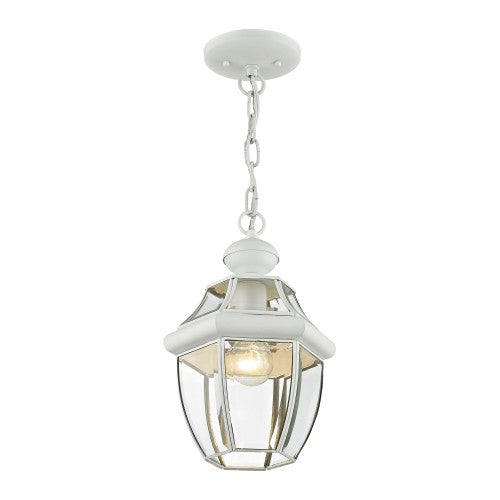 ##Antique Hardware## 1 Light White Outdoor Lantern