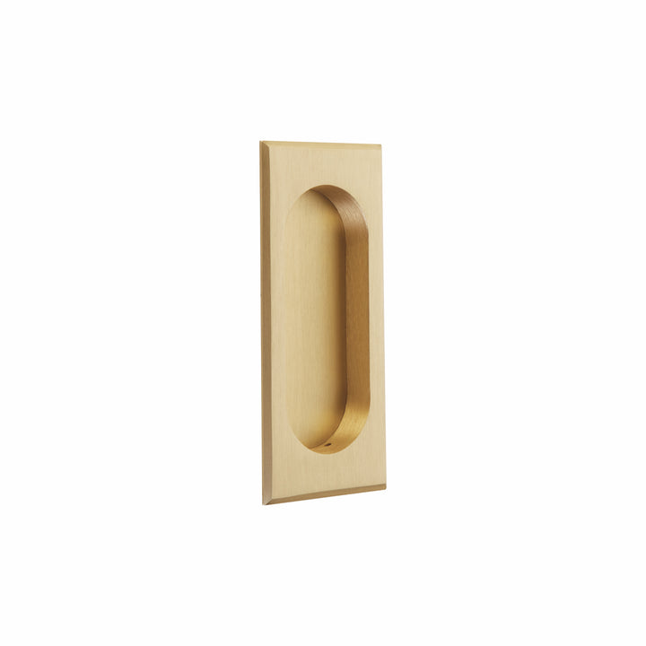 Antique Hardware 4 Inch Solid Brass Rectangular Flush Pull FLUSH-PULL-POCKET DOOR