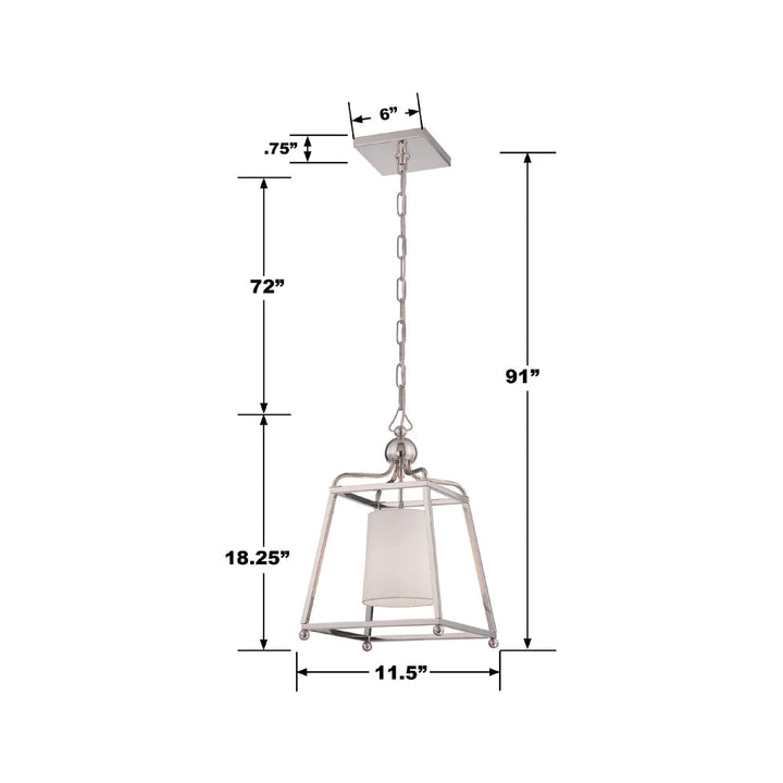 ##Antique Hardware## Libby Langdon Sylvan 1 Light Polished Nickel Mini Pendant