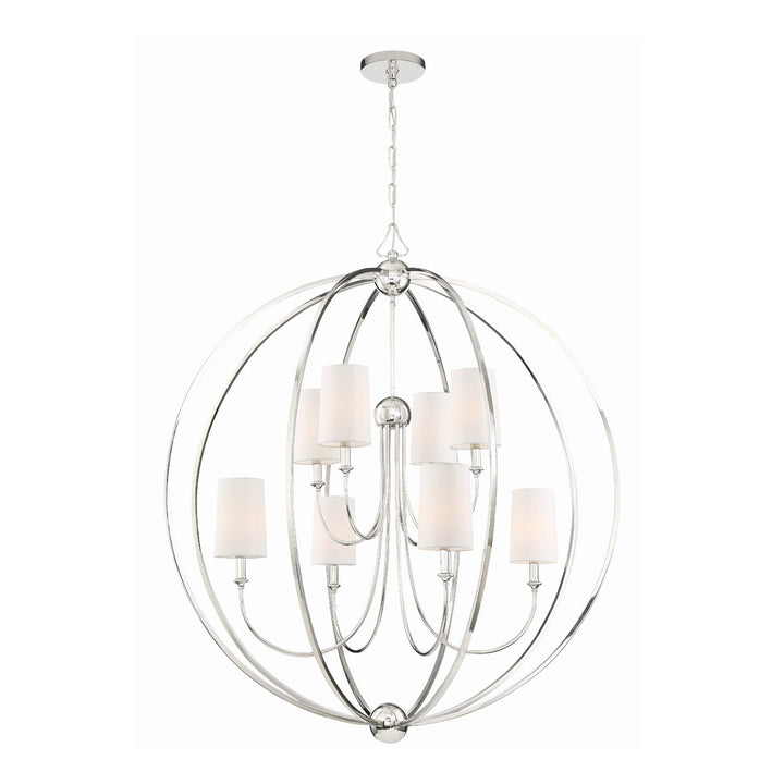 ##Antique Hardware## Libby Langdon Sylvan 8 Light Polished Nickel Chandelier