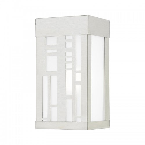 ##Antique Hardware## 1 Light Brushed Nickel Outdoor ADA Small Sconce