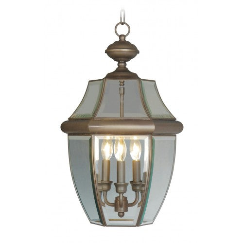 ##Antique Hardware## 3 Light Bronze Outdoor Lantern