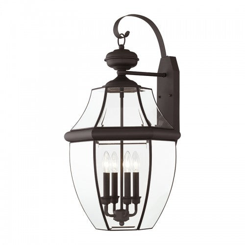 ##Antique Hardware## 4 Light Bronze Outdoor Wall Lantern