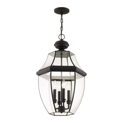 ##Antique Hardware## 4 Light Black Outdoor Lantern