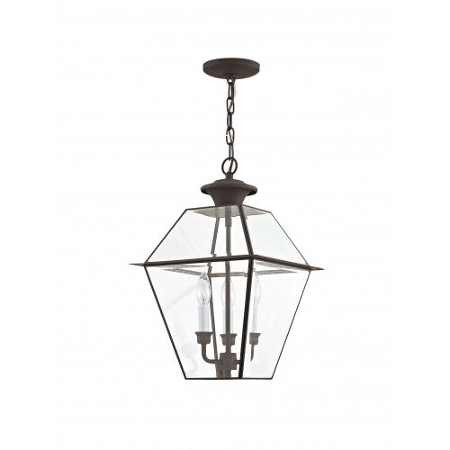 ##Antique Hardware## 3 Light Bronze Outdoor Lantern