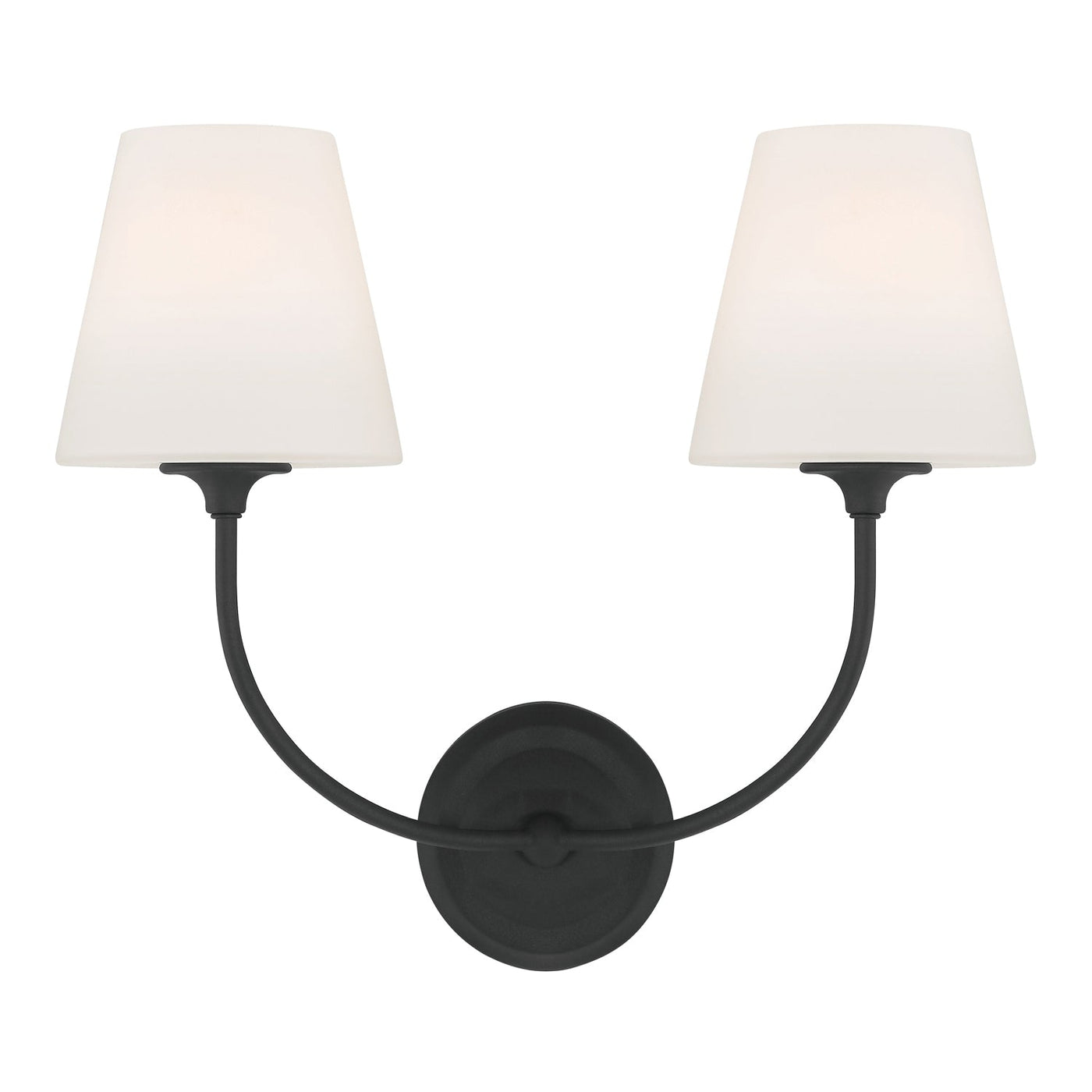 ##Antique Hardware## Libby Langdon Sylvan 2 Light Black Forged Sconce