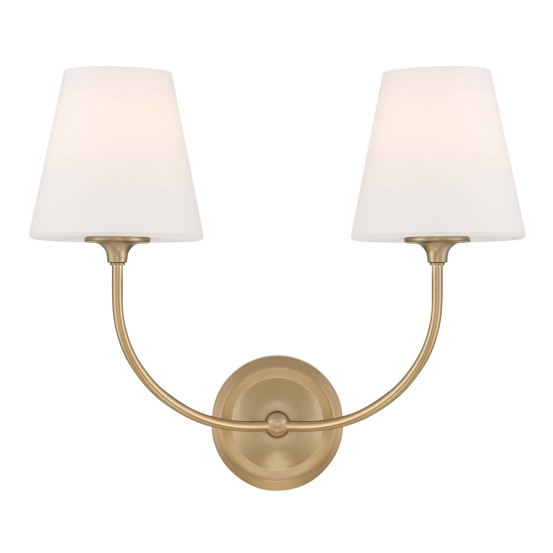 ##Antique Hardware## Libby Langdon Sylvan 2 Light Vibrant Gold Sconce