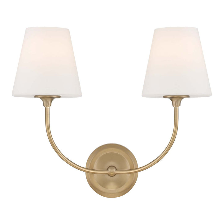 ##Antique Hardware## Libby Langdon Sylvan 2 Light Vibrant Gold Sconce