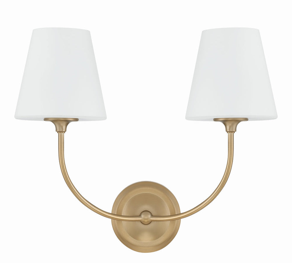 ##Antique Hardware## Libby Langdon Sylvan 2 Light Vibrant Gold Sconce