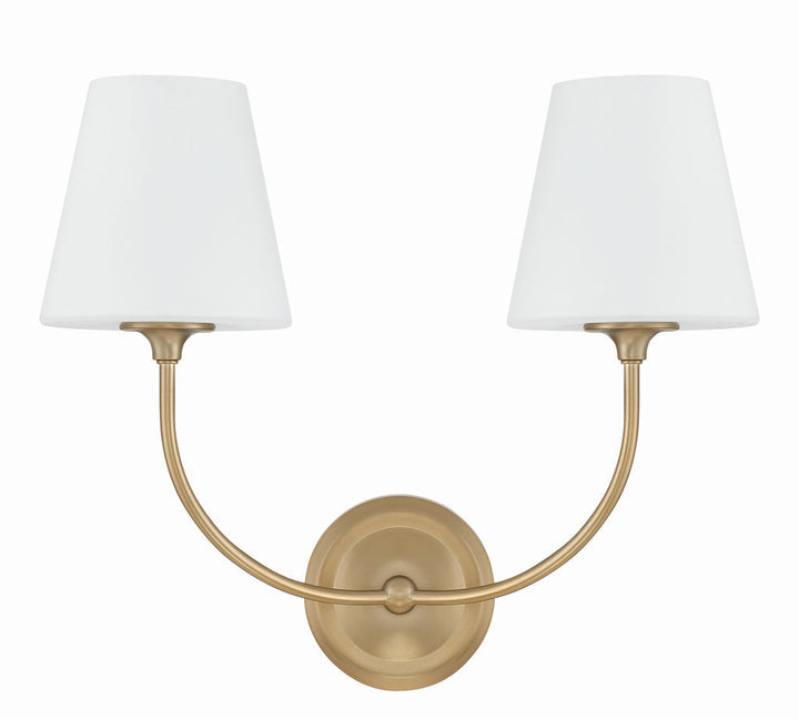 ##Antique Hardware## Libby Langdon Sylvan 2 Light Vibrant Gold Sconce