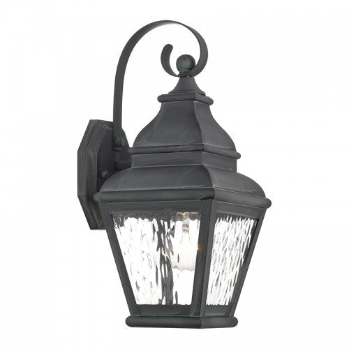 ##Antique Hardware## 1 Light Charcoal Outdoor Wall Lantern