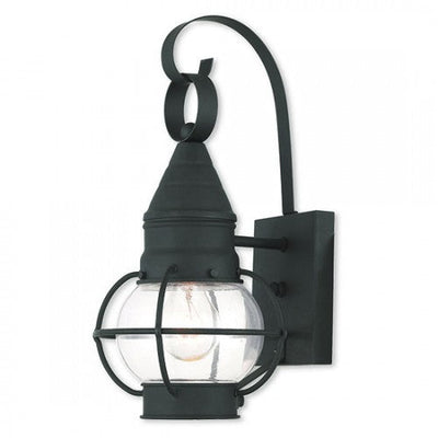 ##Antique Hardware## 1 Light Black Outdoor Wall Lantern
