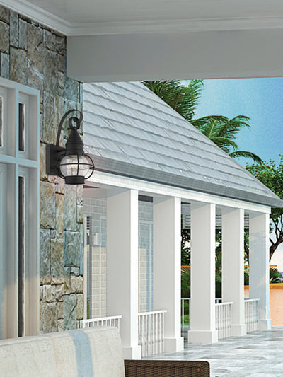##Antique Hardware## 1 Light Black Outdoor Wall Lantern