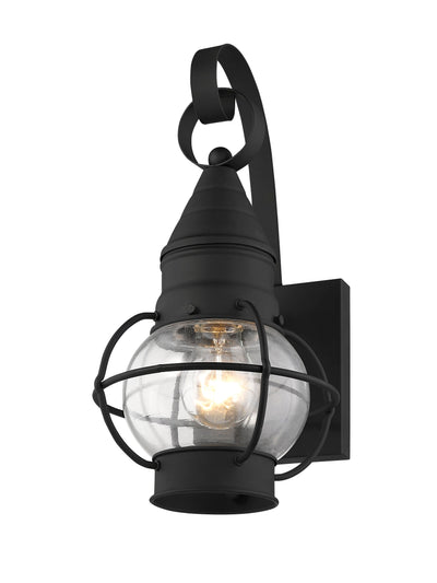 ##Antique Hardware## 1 Light Black Outdoor Wall Lantern