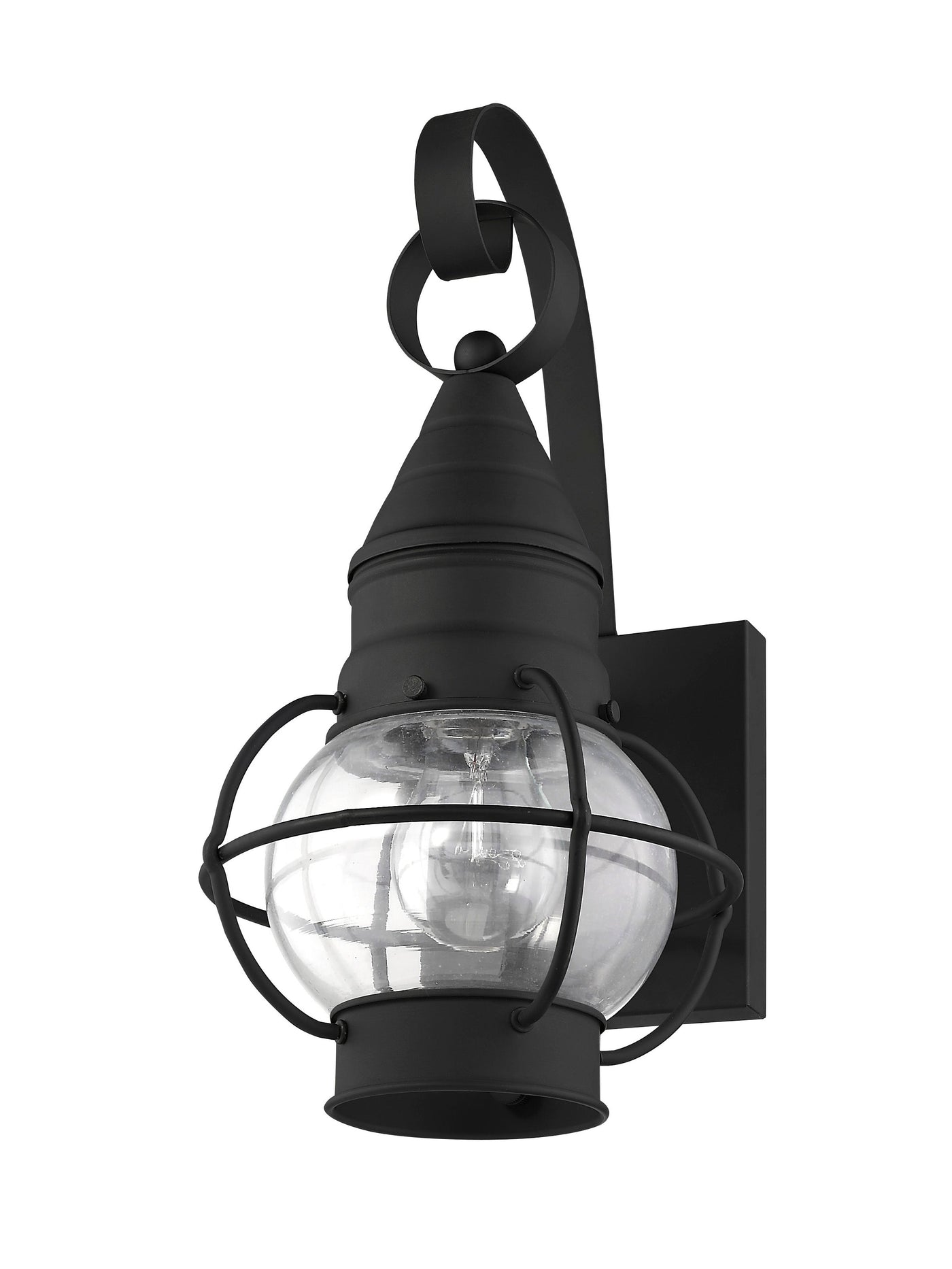 ##Antique Hardware## 1 Light Black Outdoor Wall Lantern