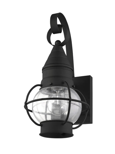 ##Antique Hardware## 1 Light Black Outdoor Wall Lantern