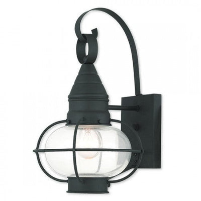##Antique Hardware## 1 Light Black Outdoor Wall Lantern