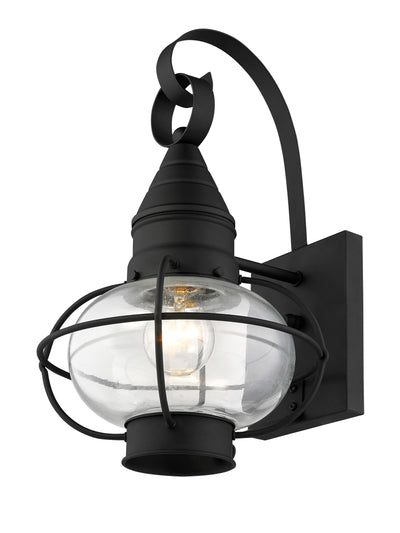 ##Antique Hardware## 1 Light Black Outdoor Wall Lantern