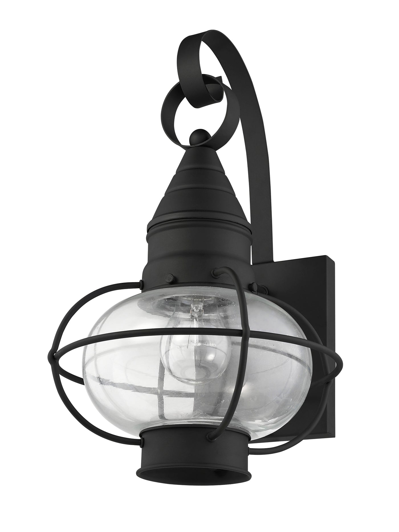 ##Antique Hardware## 1 Light Black Outdoor Wall Lantern