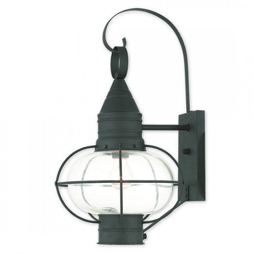##Antique Hardware## 1 Light Black Outdoor Wall Lantern