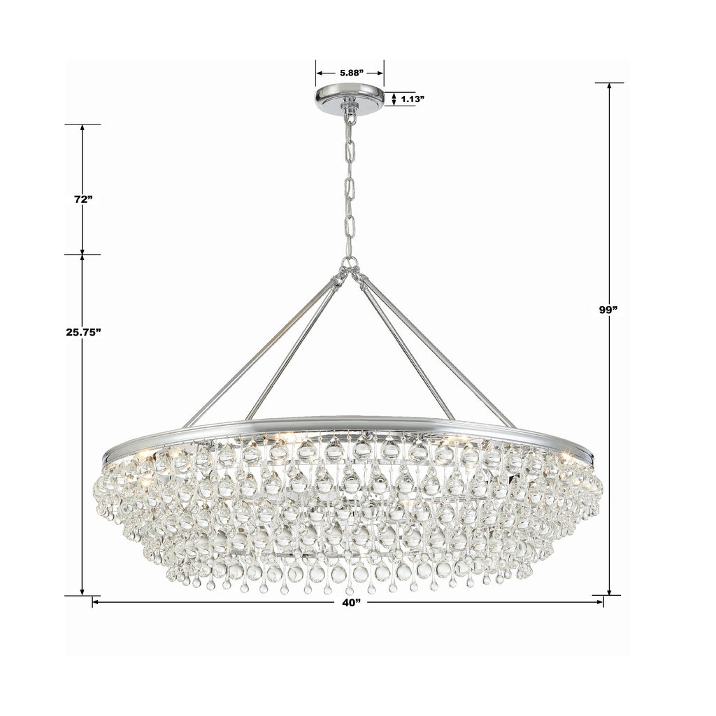 Antique Hardware Cedar 8 Light Swarovski Strass Crystal Polished Chrome Chandelier Chandelier