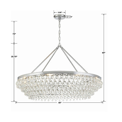 Antique Hardware Cedar 8 Light Swarovski Strass Crystal Polished Chrome Chandelier Chandelier