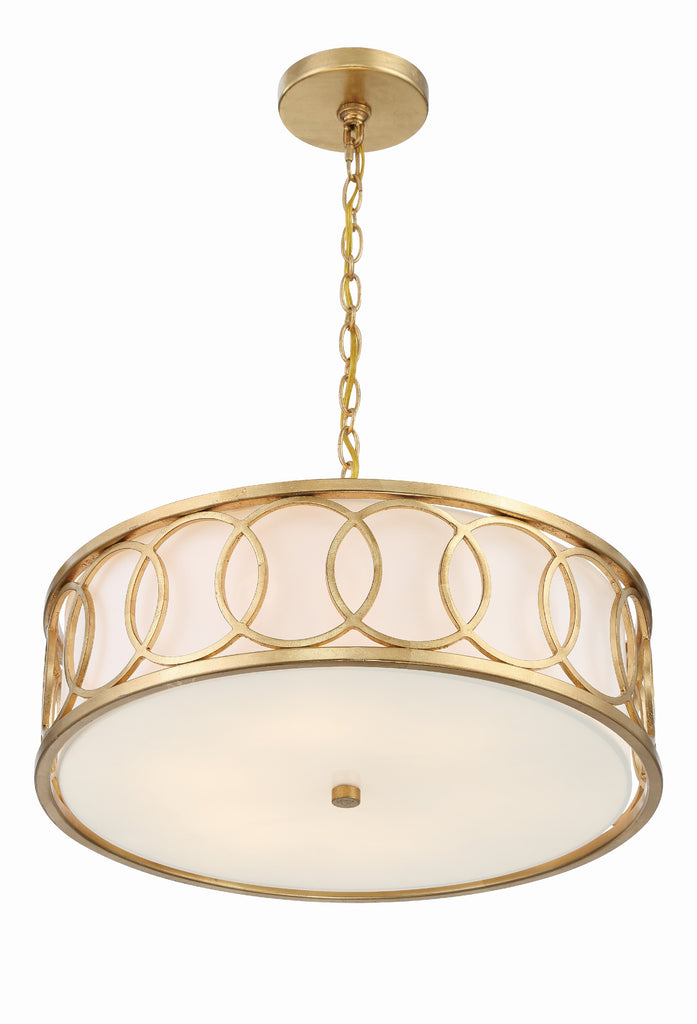 ##Antique Hardware## Libby Langdon Graham 6 Light Antique Gold Chandelier