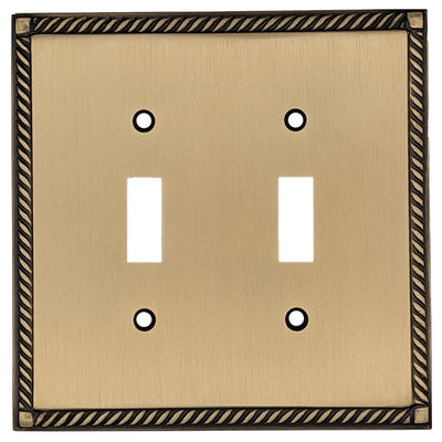##Antique Hardware## English Georgian Roped Wall Plate (Several Finishes Available)