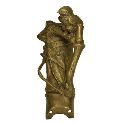 Antique Hardware 9 Inch Solid Brass Door Pull Bamboo & Bird (Left Facing) Door Hardware