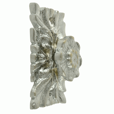 3 Inch Solid Brass Romanesque Floral Knob (Brushed Nickel)