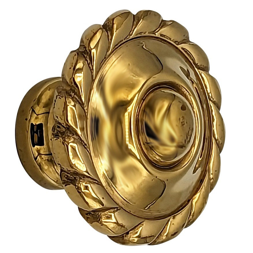 Antique Hardware 1 1/2 Inch Solid Brass Georgian Roped Cabinet & Furniture Knob CABINET KNOB