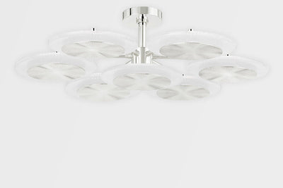 ##Antique Hardware## 7 Light Semi Flush