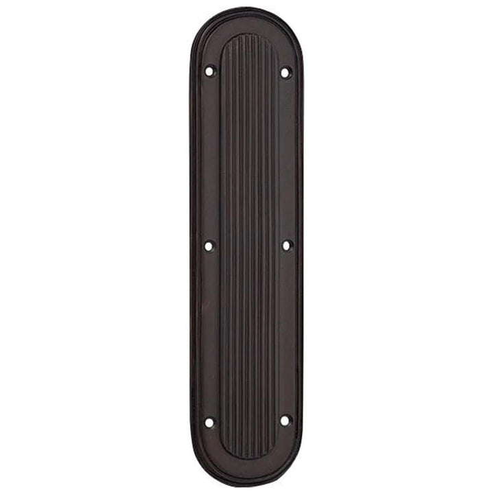 ##Antique Hardware## Open Box Sale Item 10 1/2 Inch Classic Art Deco Solid Brass Push Plate (Oil Rubbed Bronze Finish)