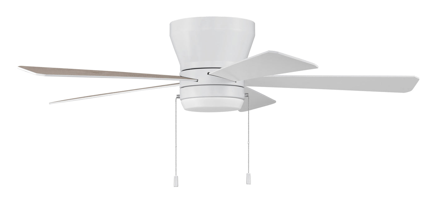 Antique Hardware 52" Merit in White w/ White/Washed Oak Blades Ceiling Fan