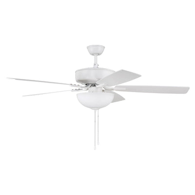 Antique Hardware 52" Pro Plus 211 in White w/ White/Washed Oak Blades Ceiling Fan