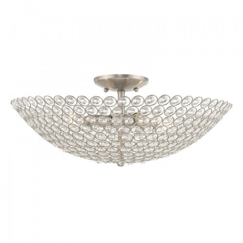 ##Antique Hardware## 4 Light Brushed Nickel Ceiling Mount