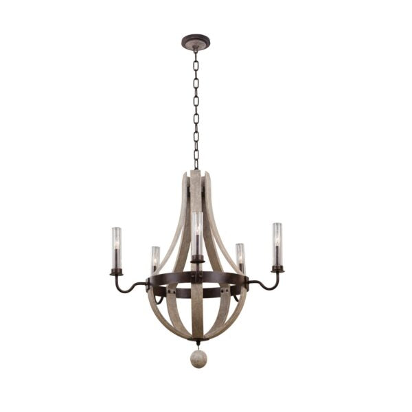 Antique Hardware Harper 5 Light Outdoor Chandelier Chandelier