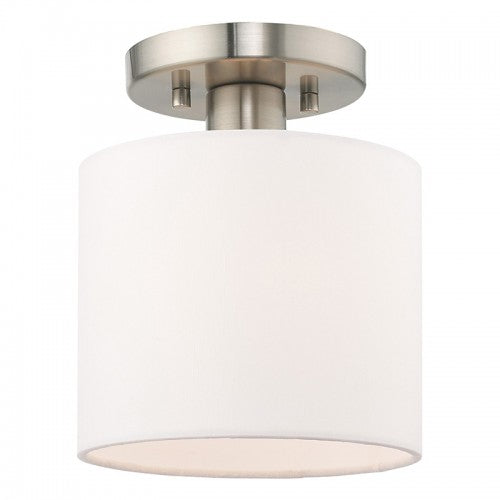 ##Antique Hardware## 1 Light Brushed Nickel Ceiling Mount